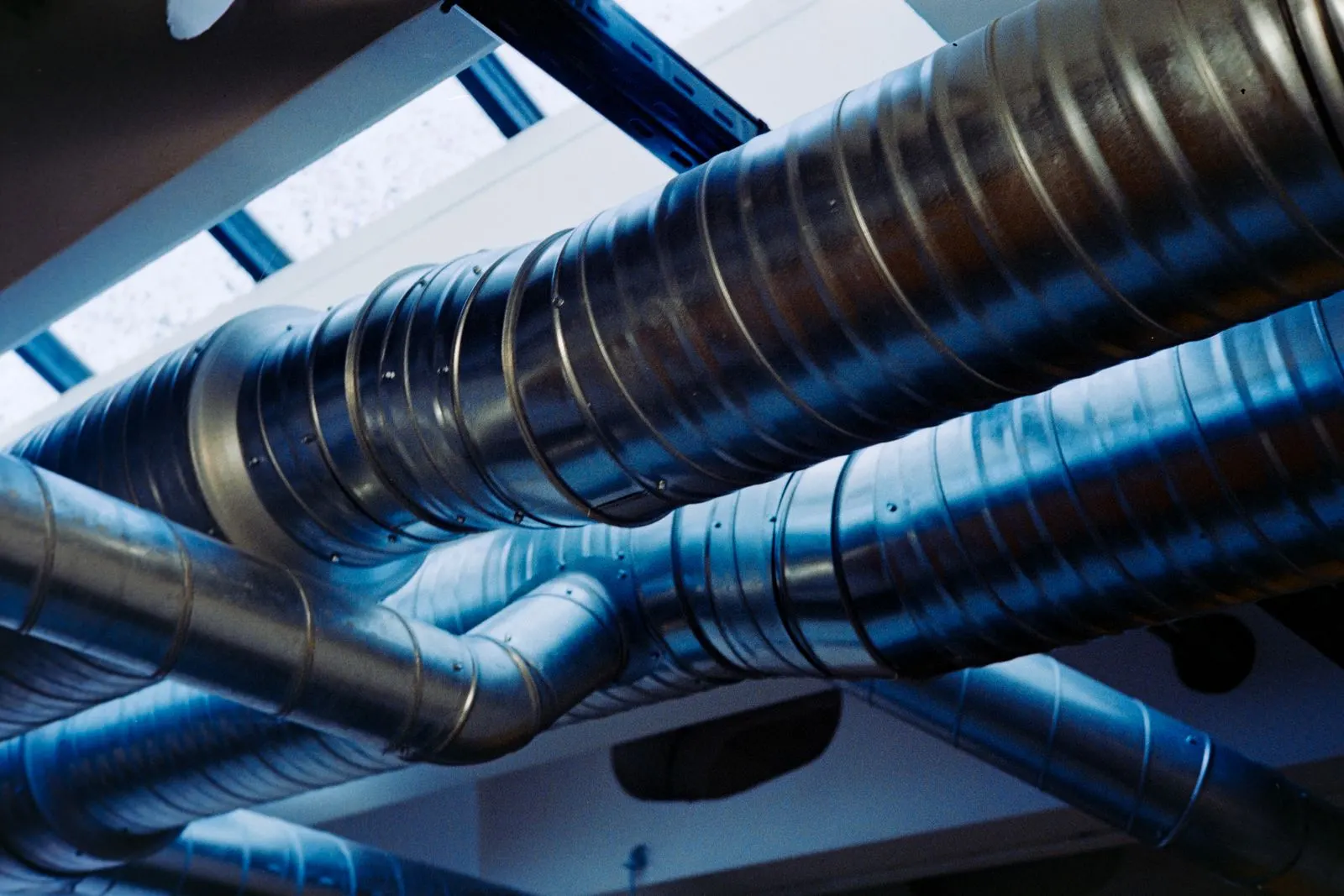 Commercial HVAC ductwork used as a temporary visual for HVAC scenting technology